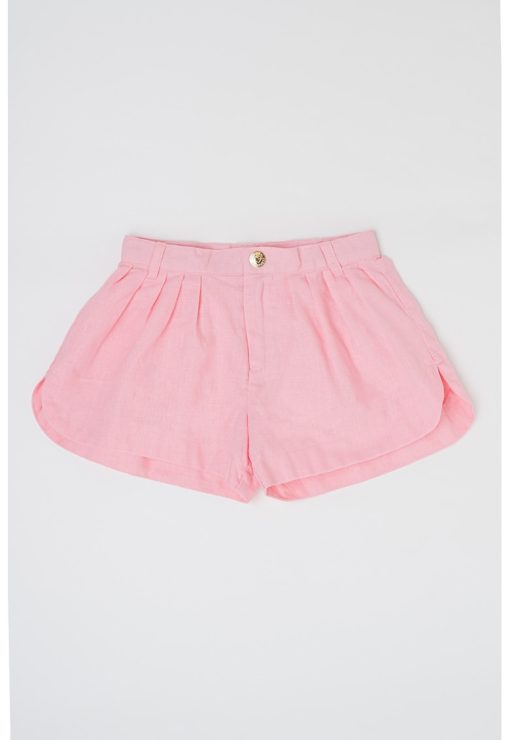 Pantaloni scurti din amestec de in-FETE/IMBRACAMINTE/Sorturi-IMBRACAMINTE/Sorturi
