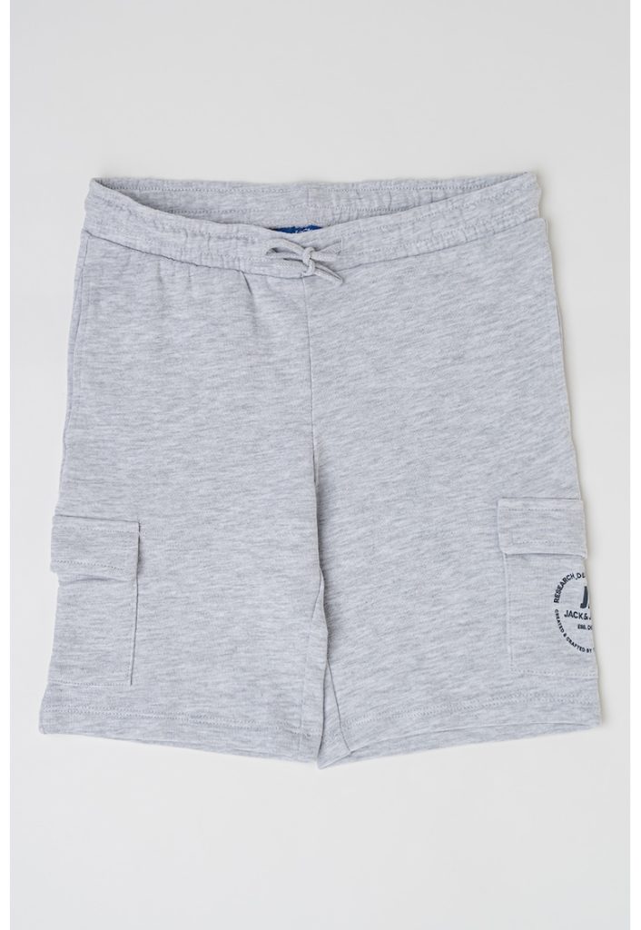 Pantaloni scurti din bumbac cu snur de ajustare in talie-BAIETI/IMBRACAMINTE/Sorturi-IMBRACAMINTE/Sorturi