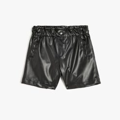 Pantaloni scurti din piele ecologica-FETE/IMBRACAMINTE/Sorturi-IMBRACAMINTE/Sorturi