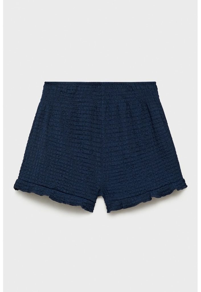 Pantaloni scurti texturati cu talie inalta-FETE/IMBRACAMINTE/Sorturi-IMBRACAMINTE/Sorturi