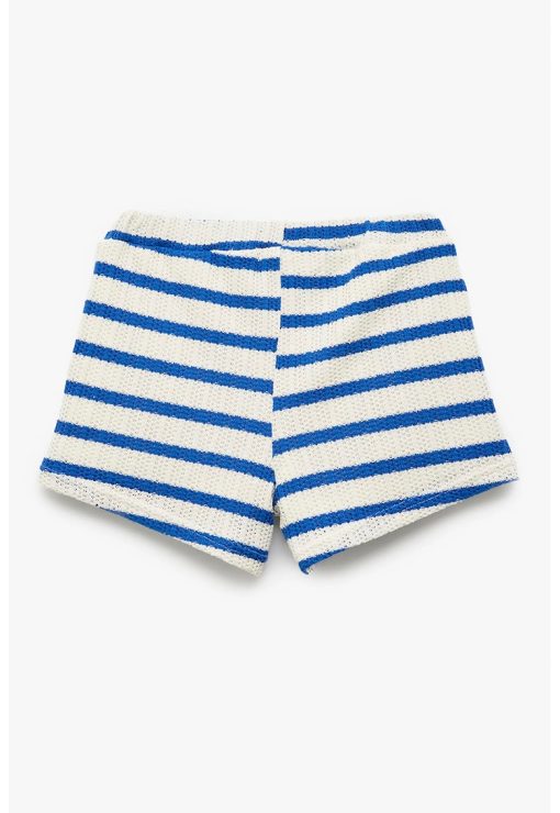 Pantaloni scurti tricotati cu model in dungi-FETE/IMBRACAMINTE/Sorturi-IMBRACAMINTE/Sorturi