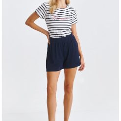Pantaloni scurti uni cu talie elastica-FEMEI/IMBRACAMINTE/Pantaloni si colanti-IMBRACAMINTE/Pantaloni si colanti