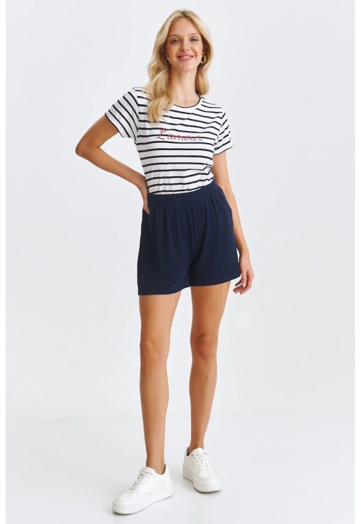 Pantaloni scurti uni cu talie elastica-FEMEI/IMBRACAMINTE/Pantaloni si colanti-IMBRACAMINTE/Pantaloni si colanti