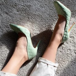 Pantofi Moba Turcoaz-Pantofi cu toc-Pantofi cu toc