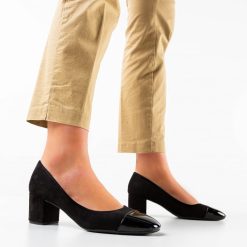 Pantofi Pofra Negri-Pantofi cu toc-Pantofi cu toc