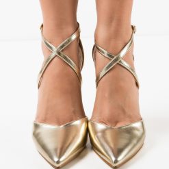 Pantofi cu toc Arpat Aurii 3