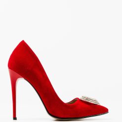 Pantofi cu toc Deltafor Rosii 4