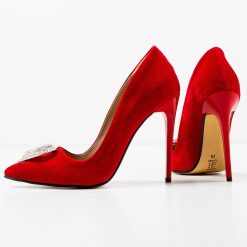 Pantofi cu toc Deltafor Rosii 5