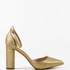 Pantofi cu toc Nakara Aurii 4