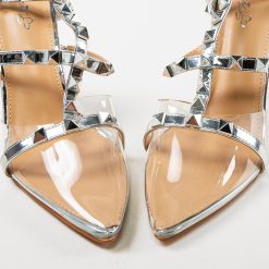 Pantofi cu toc Orleans Argintii 5
