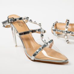 Pantofi cu toc Orleans Argintii 7