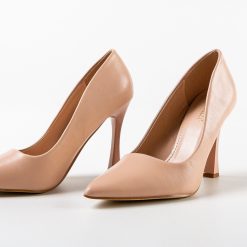 Pantofi cu toc Pakun Bej 5