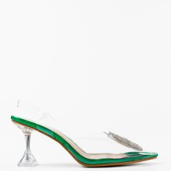 Pantofi cu toc Ramya Verzi 4