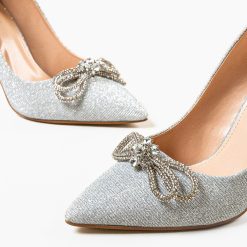 Pantofi cu toc Sojak Argintii 5