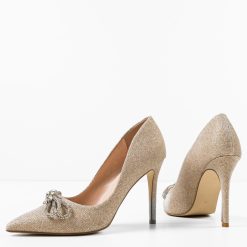 Pantofi cu toc Sojak Aurii 6