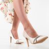 Pantofi dama Auzo Bej-Pantofi cu toc-Pantofi cu toc