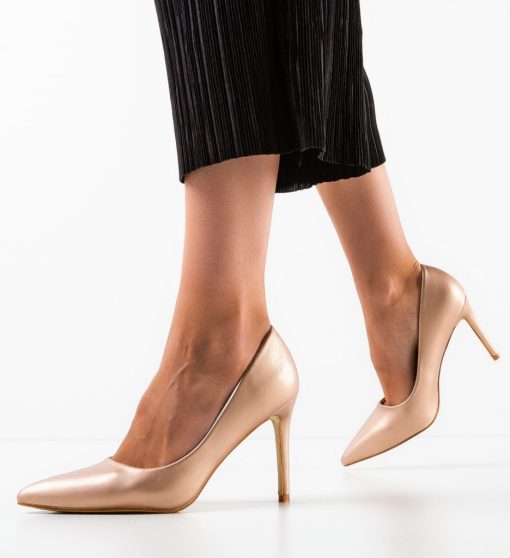Pantofi dama Clodagh Bronze-Pantofi cu toc-Pantofi cu toc