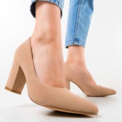 Pantofi dama Leonidas Bej 3