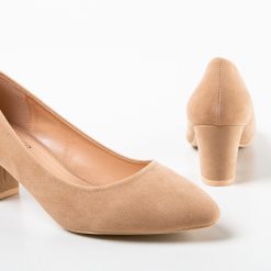 Pantofi dama Levy Bej 4