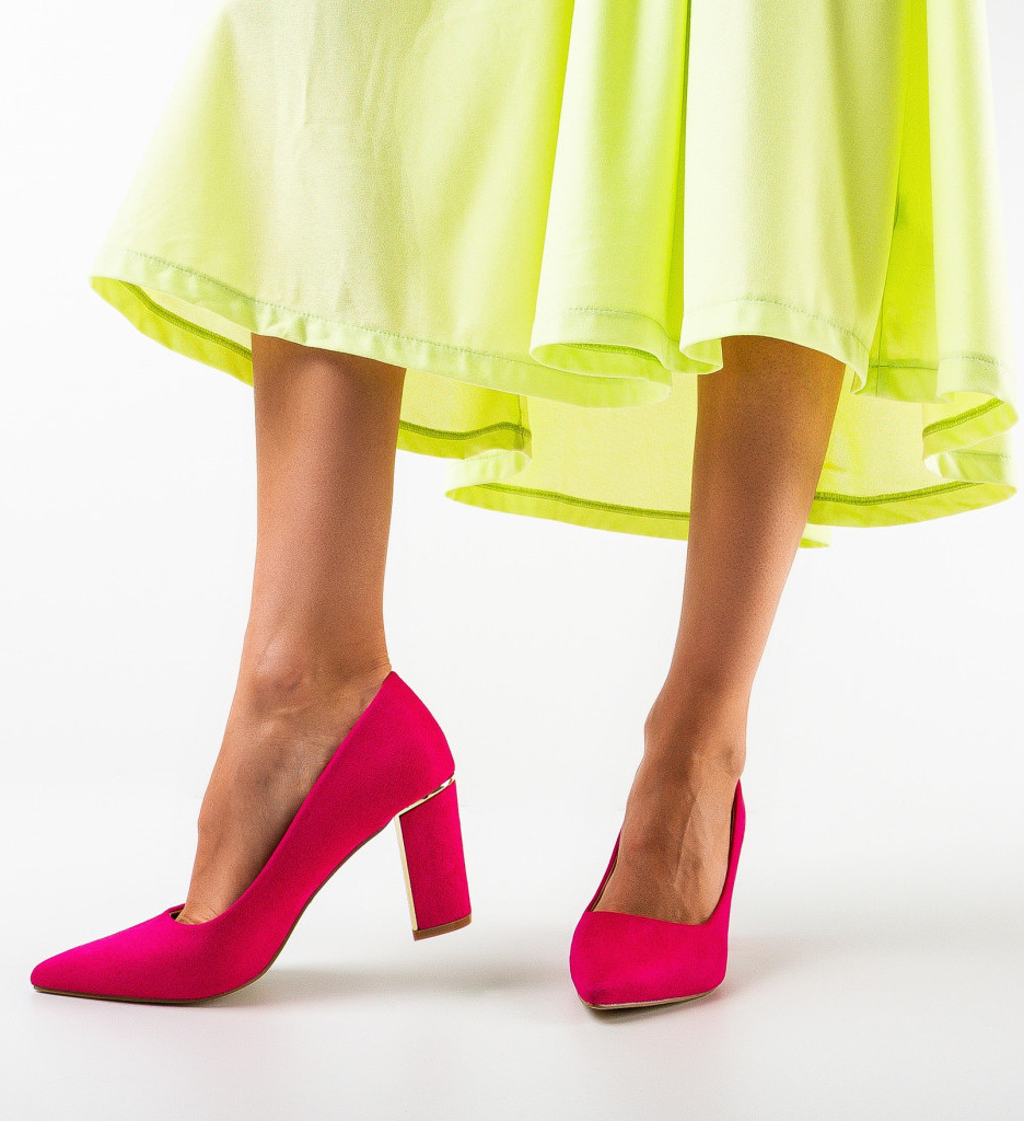 Pantofi dama Marion Fuchsia-Pantofi cu toc-Pantofi cu toc