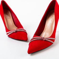 Pantofi dama Norah Rosii 5