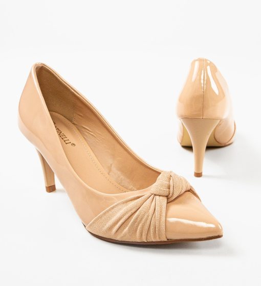 Pantofi dama Oprez Bej-Pantofi cu toc-Pantofi cu toc