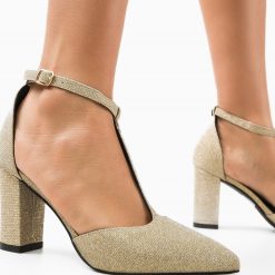 Pantofi dama Select Aurii 1