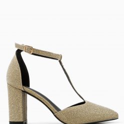 Pantofi dama Select Aurii 3