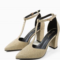 Pantofi dama Select Aurii 4