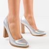 Pantofi dama Sulfo Argintii 3-Pantofi cu toc-Pantofi cu toc