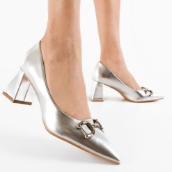 Pantofi dama Turan Argintii 2