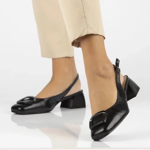 Pantofi piele naturala 6183 negru-Pantofi-Pantofi