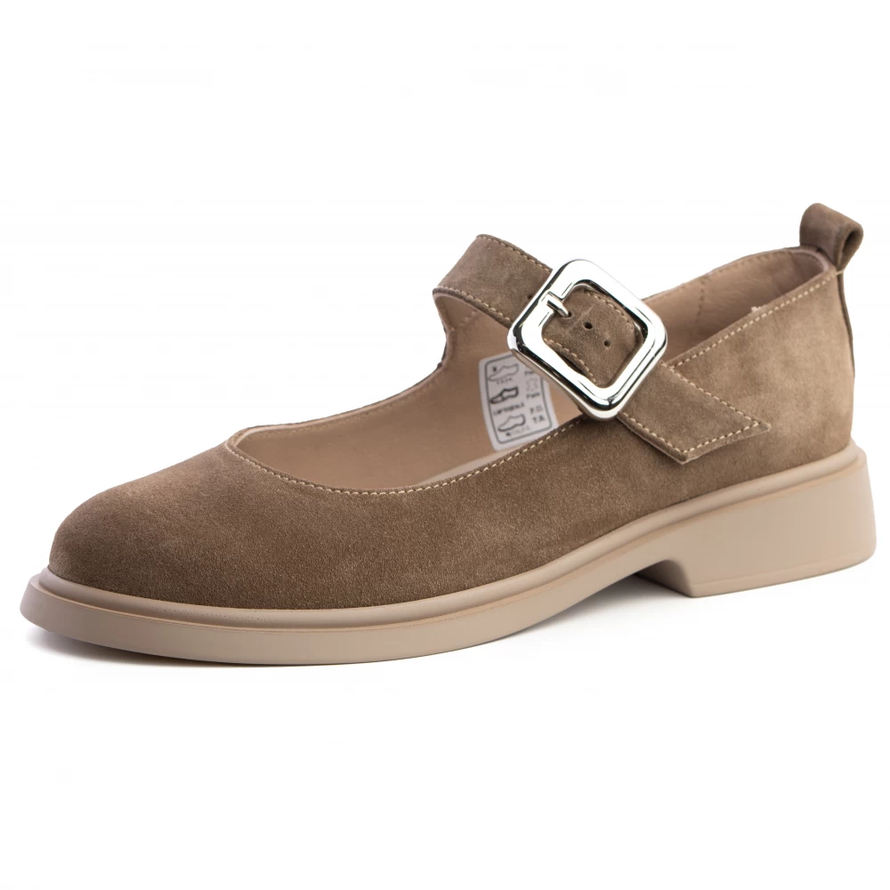 Pantofi piele naturala 645 nisipiu-Pantofi-Pantofi