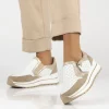 Pantofi piele naturala 6777 alb-bej-Pantofi-Pantofi