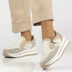 Pantofi piele naturala 6777 bej-Pantofi-Pantofi