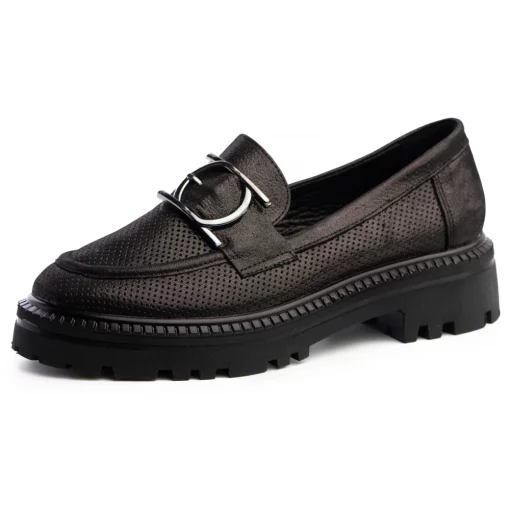 Pantofi piele naturala 7300 negru-Pantofi-Pantofi