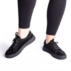 Pantofi piele velur 3027 negru-Pantofi-Pantofi