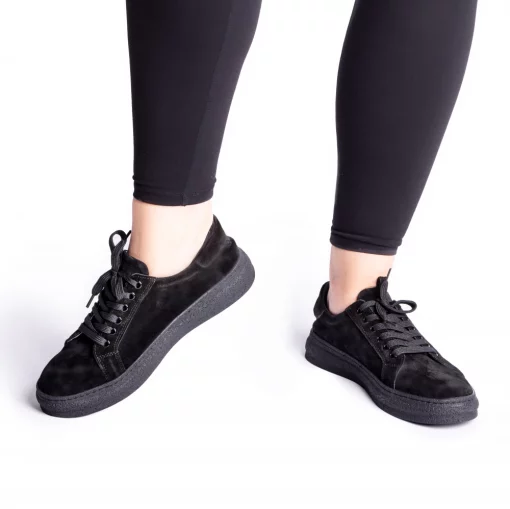 Pantofi piele velur 3027 negru-Pantofi-Pantofi
