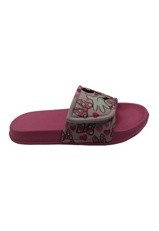 Papuci cu velcro si imprimeu Minnie Mouse-FETE/INCALTAMINTE/Papuci-INCALTAMINTE/Papuci