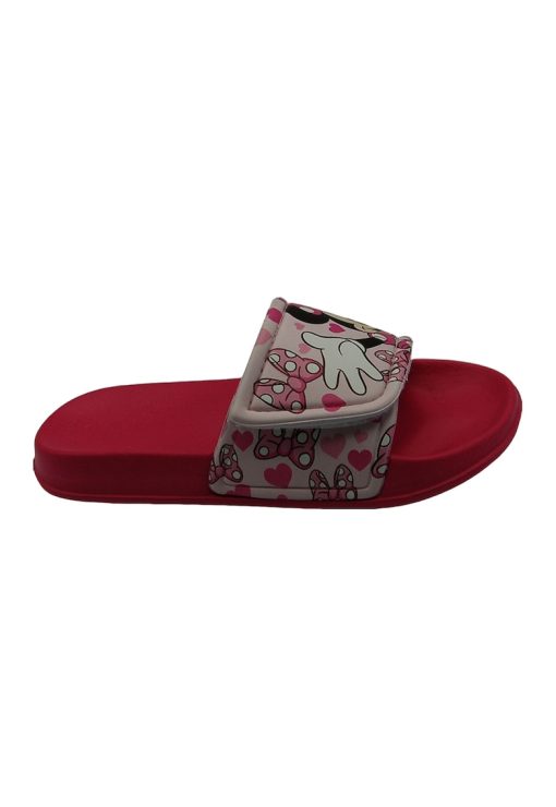 Papuci cu velcro si imprimeu Minnie Mouse-FETE/INCALTAMINTE/Papuci-INCALTAMINTE/Papuci