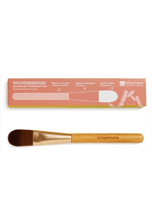 Pensula din bambus pentru aplicarea tratamentelor faciale WonderBrush La Saponaria - 1 buc-FEMEI/INGRIJIRE COSMETICA/Make-up-INGRIJIRE COSMETICA/Make-up