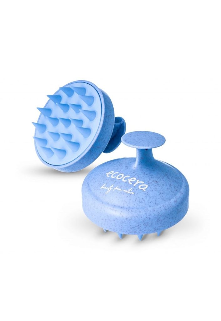 Perie de masaj pentru scalp -  Silicon - Albastru-FEMEI/INGRIJIRE COSMETICA/Make-up-INGRIJIRE COSMETICA/Make-up
