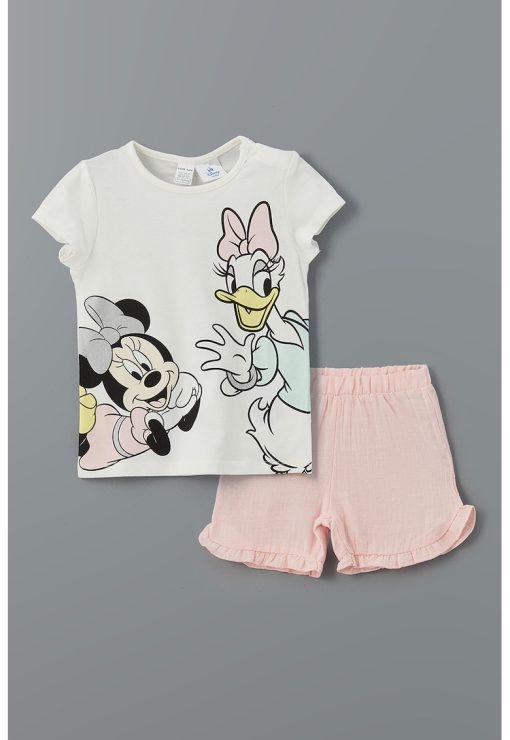Pijama cu imprimeu si maneci scurte-FETE/IMBRACAMINTE/Pijamale si halate de baie-IMBRACAMINTE/Pijamale si halate de baie