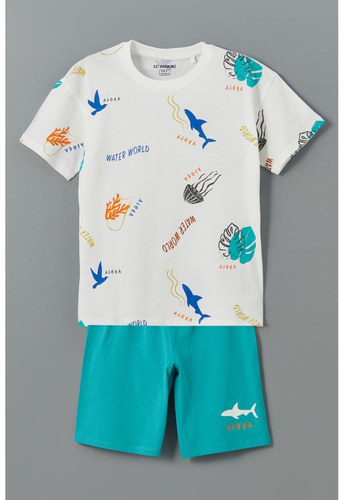 Pijama cu pantaloni scurti-BAIETI/IMBRACAMINTE/Pijamale si halate de baie-IMBRACAMINTE/Pijamale si halate de baie
