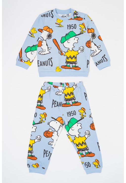 Pijama de bumbac cu Snoopy-BAIETI/IMBRACAMINTE/Pijamale si halate de baie-IMBRACAMINTE/Pijamale si halate de baie
