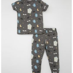Pijama de bumbac cu model-BAIETI/IMBRACAMINTE/Pijamale si halate de baie-IMBRACAMINTE/Pijamale si halate de baie