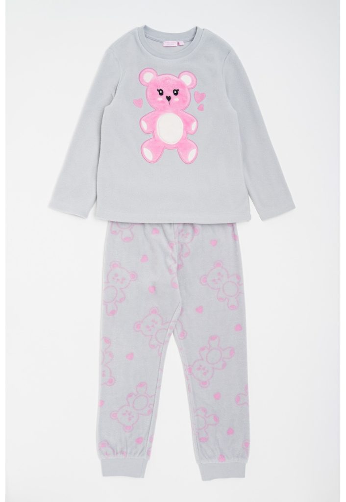 Pijama din fleece cu model-FETE/IMBRACAMINTE/Pijamale si halate de baie-IMBRACAMINTE/Pijamale si halate de baie