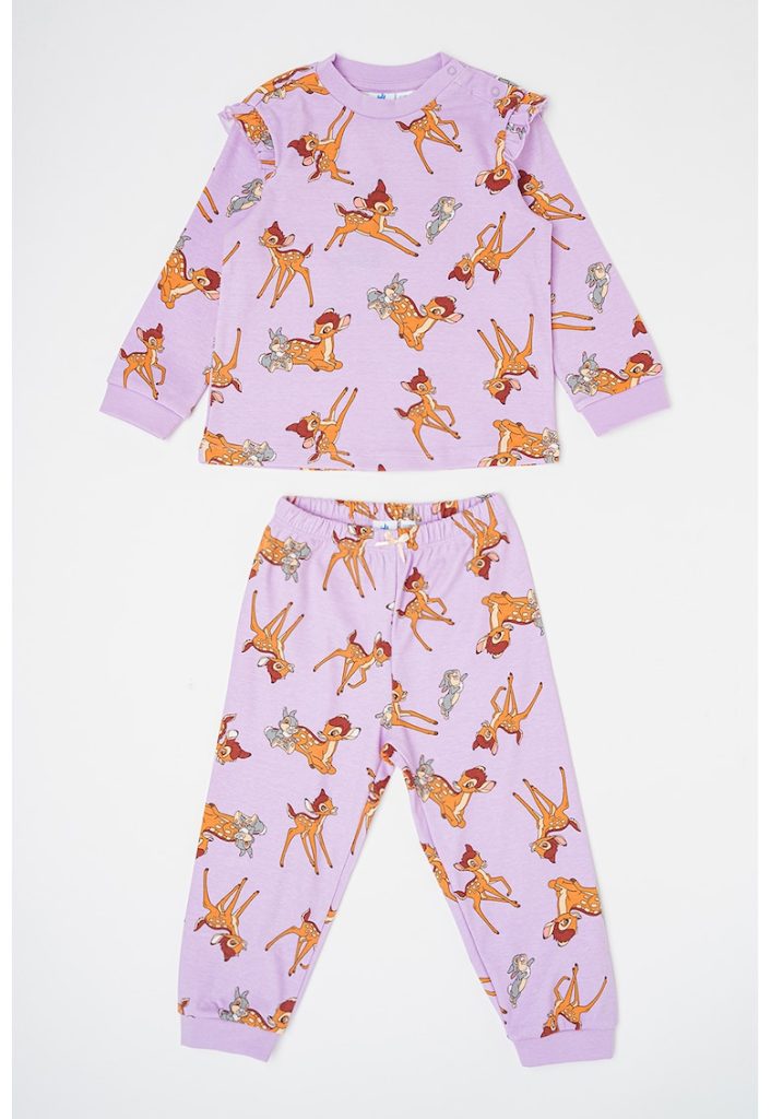 Pijama lunga cu desene-FETE/IMBRACAMINTE/Pijamale si halate de baie-IMBRACAMINTE/Pijamale si halate de baie