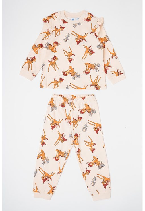 Pijama lunga cu desene-FETE/IMBRACAMINTE/Pijamale si halate de baie-IMBRACAMINTE/Pijamale si halate de baie