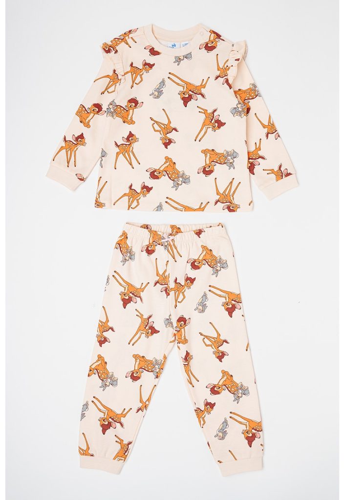 Pijama lunga cu desene-FETE/IMBRACAMINTE/Pijamale si halate de baie-IMBRACAMINTE/Pijamale si halate de baie
